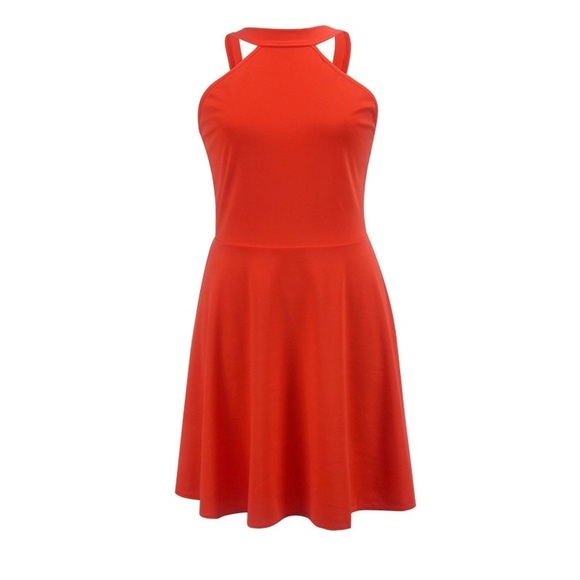 tangerine orange dress